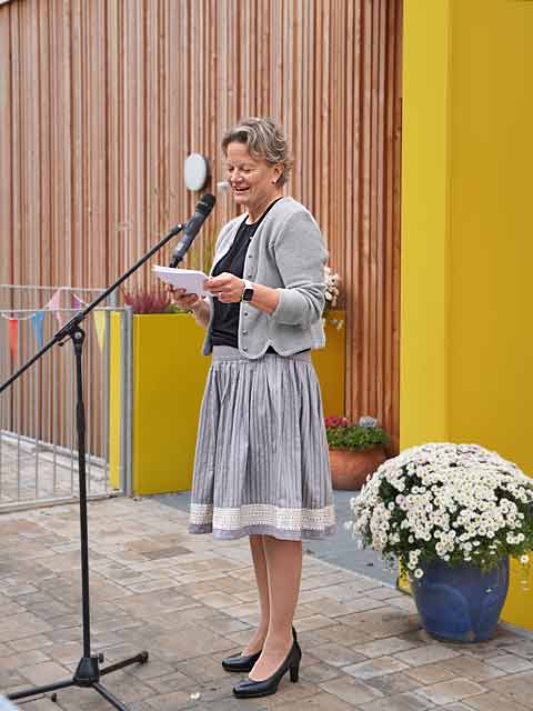 Ansprache der Kinderhaus Leiterin Frau Praus